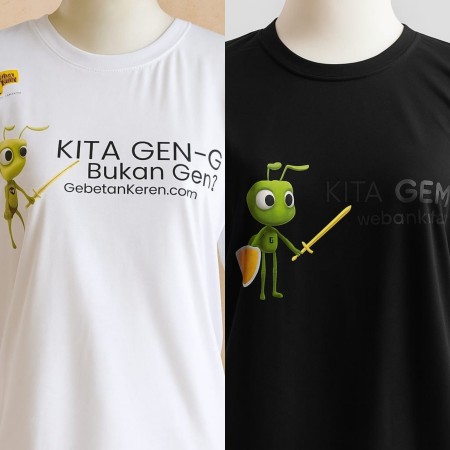 Kaos pendek logo sebut kita gen G