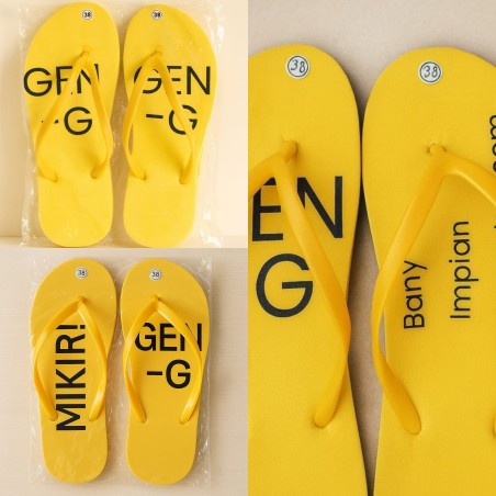 Sendal jepit kuning ukuran 38