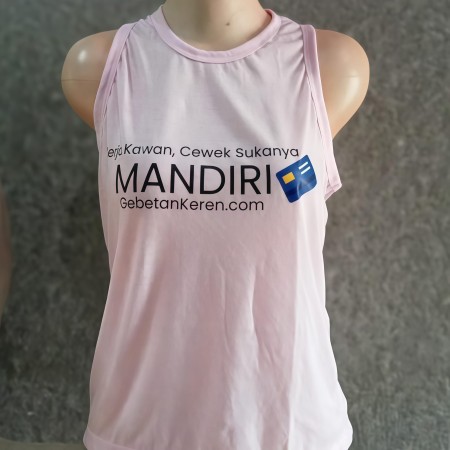 Tanktop type C merah muda