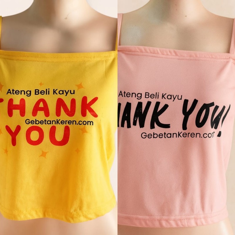Tanktop crop W@W ateng beli kayu, thankyou! Tanktop crop W@W ateng beli kayu, thankyou!