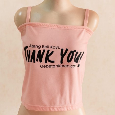 Tanktop crop W@W ateng beli kayu, thankyou!