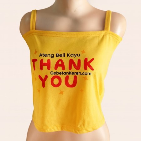 Tanktop crop W@W ateng beli kayu, thankyou!