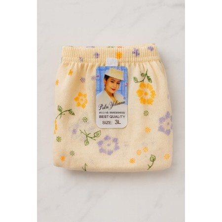 Celana dalam motif bunga kecil cream