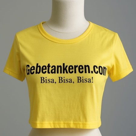 Kaos crop gebetan keren kuning