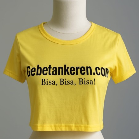 Kaos crop gebetan keren kuning