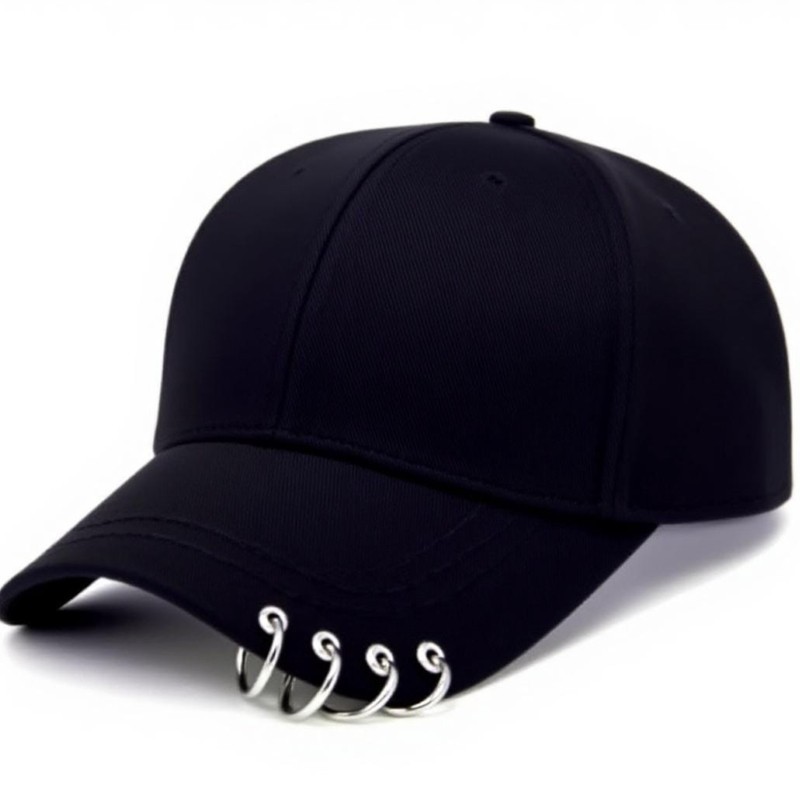 Topi anting polos hitam