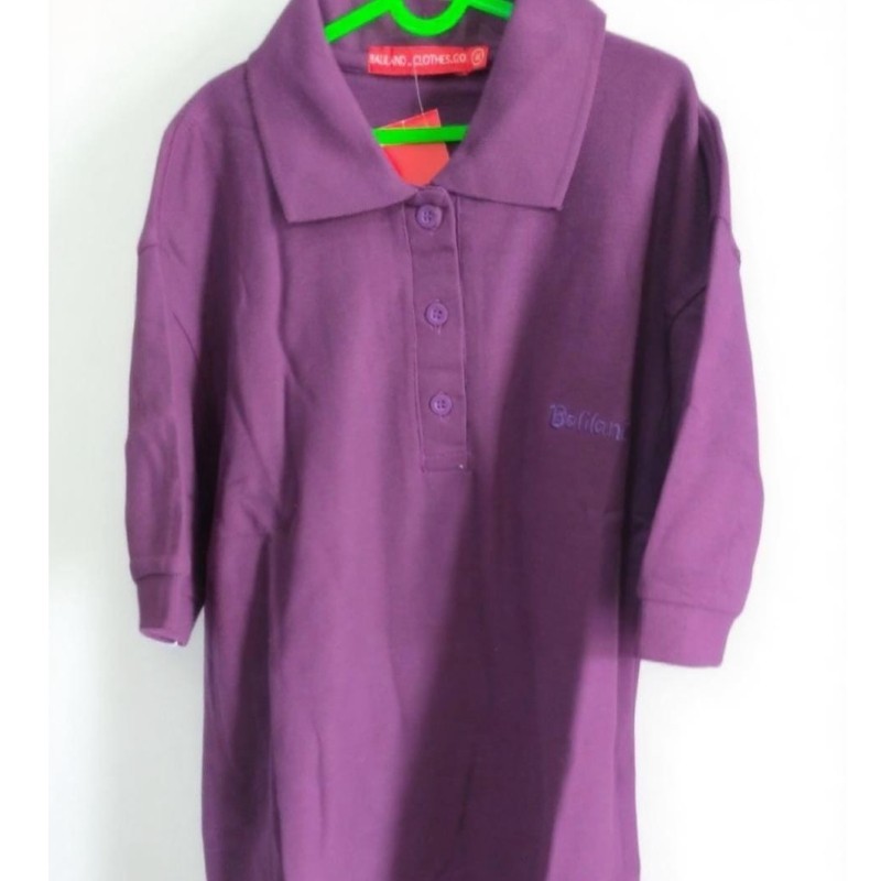 Baju polo wanita ungu gelap