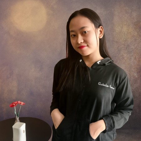 Hoodie wanita GebetanKeren warna hitam ukuran all size