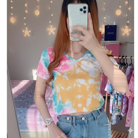 Crop tie dye shirt (kanza)