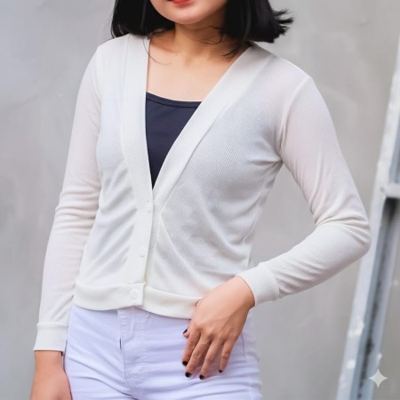 Sweater polos cream