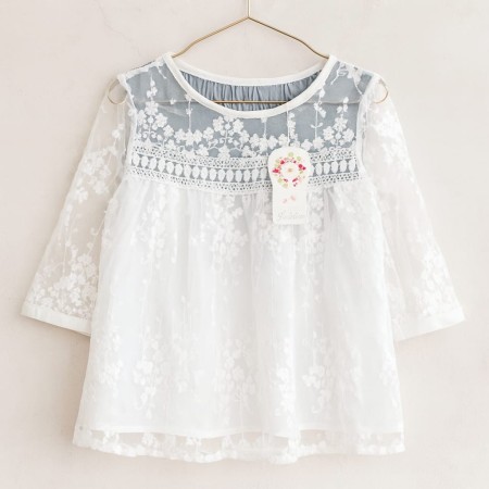 One set anak motif bunga putih