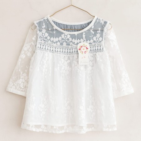 One set anak motif bunga putih