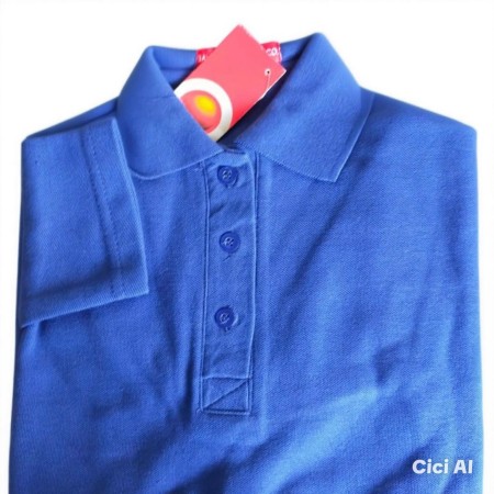 Baju polo wanita biru tua