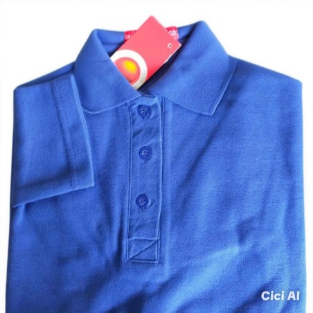Baju polo wanita biru tua