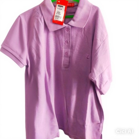 Baju polo wanita ungu soft