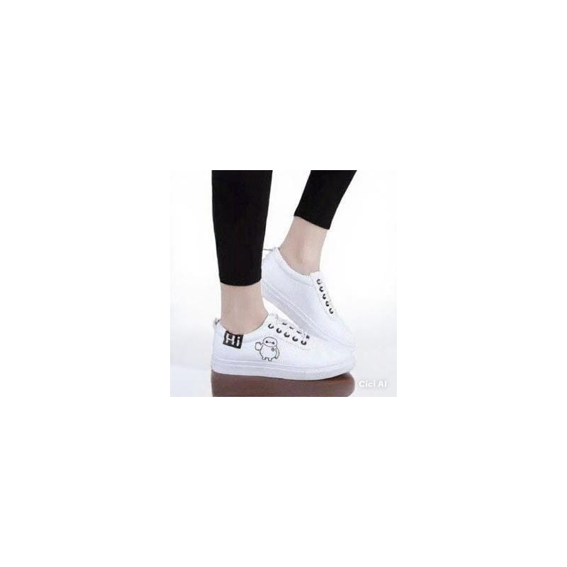 Sneaker flat putih Sneaker flat putih