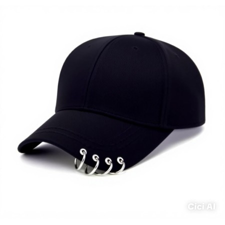 Topi anting polos hitam