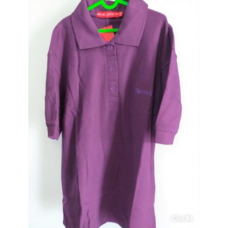Baju polo wanita ungu gelap