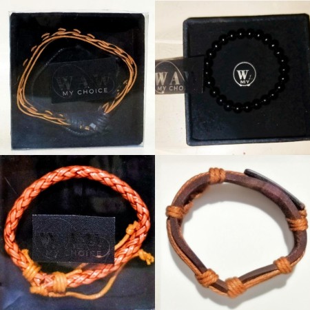 Gelang modern pria motif