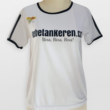 Baju lingkar bulat putih logo semut dan gebetan keren