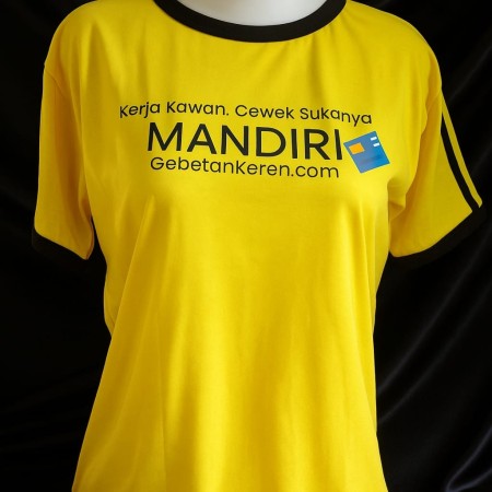 Baju lingkar bulat kuning mandiri