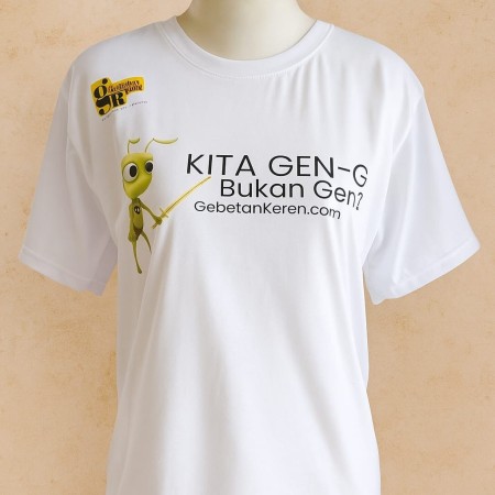 Kaos pendek logo sebut kita gen G
