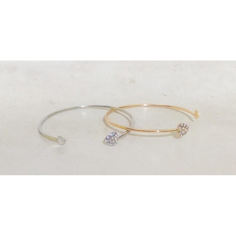 Gelang titanium aksesoris silver(GKS Legok)