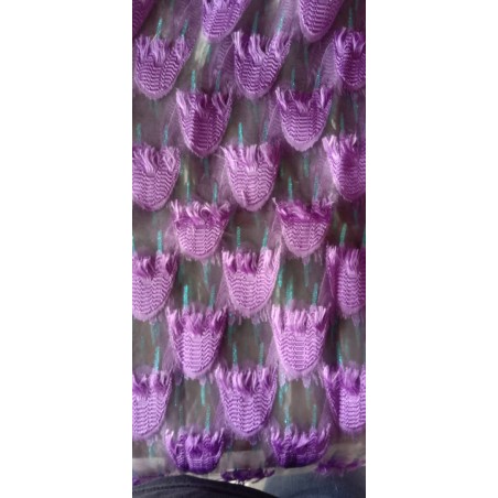 Kerudung segi4 bunga tulip ungu (GKS Legok)