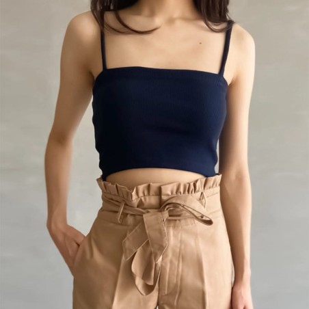 Tanktop crop wanita navy (GKS Legok)