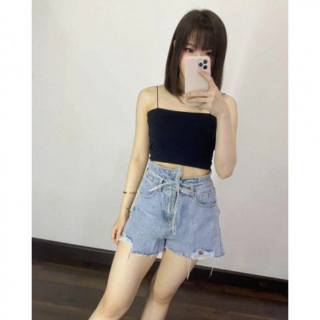 Tanktop crop wanita hitam (GKS Legok)