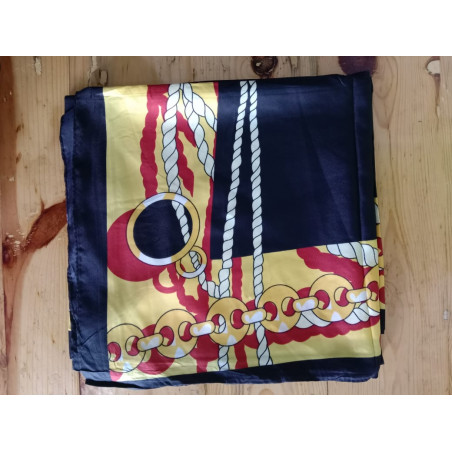 Kerudung segi4 navy motif (GKS Legok)