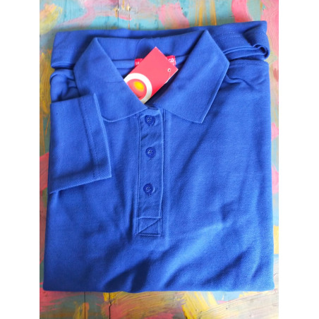 Baju polo wanita (biru tua lengan pendek) (CP015)