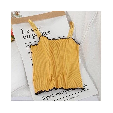 Tanktop lacta rib mustard (GKS Legok)
