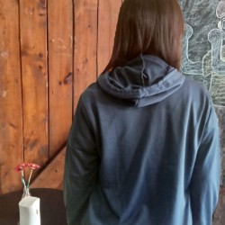 Hoodie wanita GebetanKeren warna navy ukuran all size(GKS Legok)