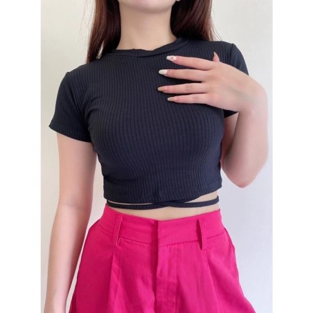 Crop top silang hitam (GKS Legok)