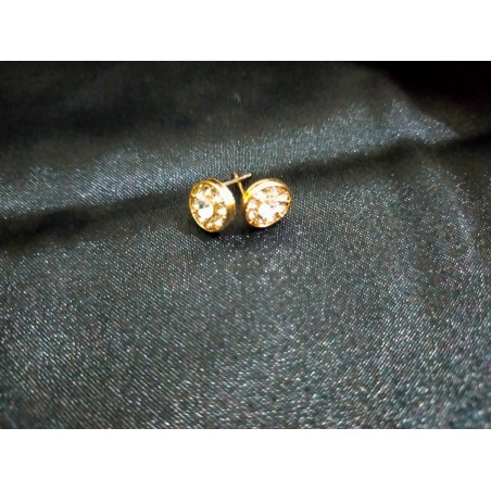 Anting lingkaran kristal gold (GKS Legok)