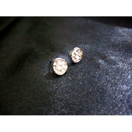 Anting lingkaran kristal silver (GKS Legok)