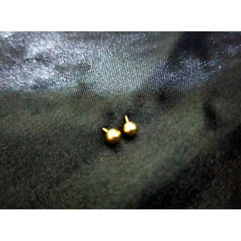 Anting bulat polos kecil gold(GKS Legok)