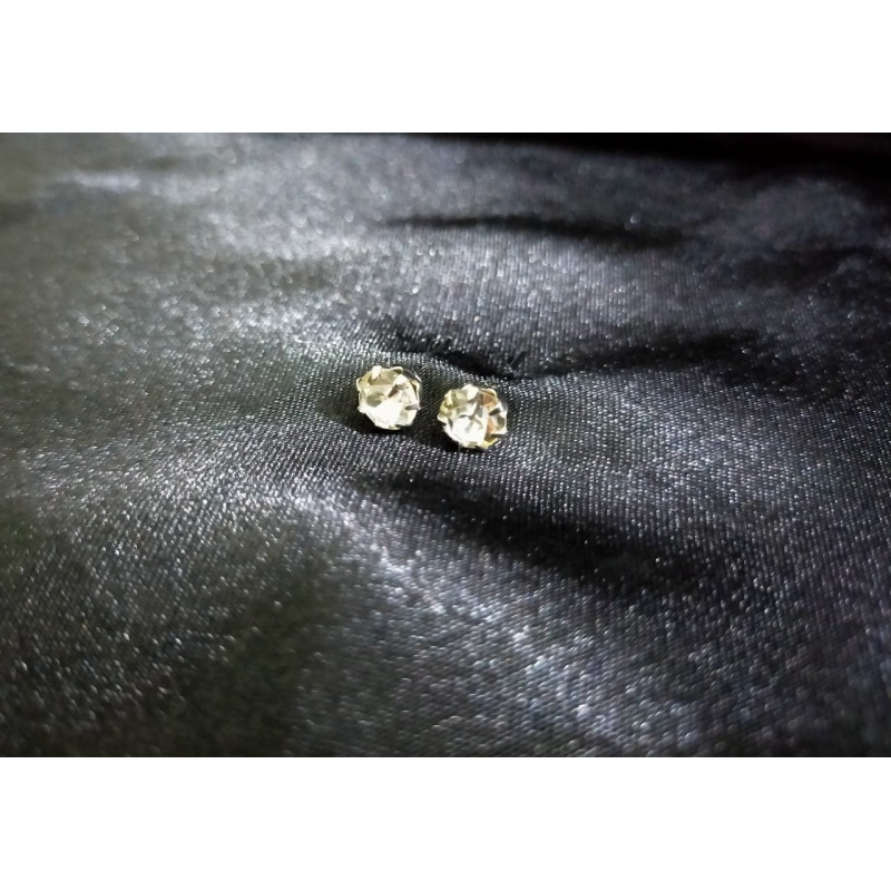 Anting bulat kristal silver (GKS Legok)