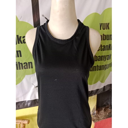 Tanktop Crop Model C Merek W@W Hitam  (GKS Legok)