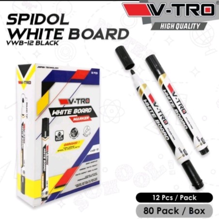 Spidol hitam white board marker V-tro (GKS Legok)
