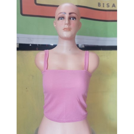 Tanktop Crop rib Pink (GKS Legok)