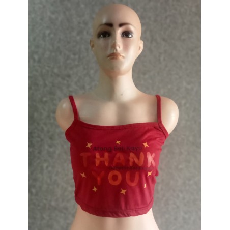 Tanktop crop maroon ateng beli kayu, thankyou!(GKS Legok)