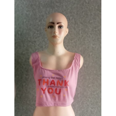 Tanktop nomy dusty ateng beli kayu, thankyou! pink(GKS Legok)