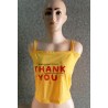 Tanktop crop kuning ateng beli kayu, thankyou!(GKS Legok)