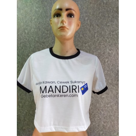 Baju crop kerja kawan cewe sukanya mandiri putih (GKS Legok)