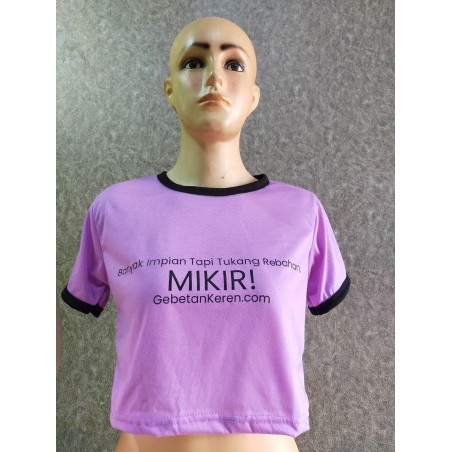Baju crop banyak impian tapi tukang rebahan ungu (GKS Legok)