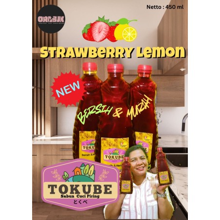 Sabun cuci piring tokube strawberry lemon (GKS Legok)