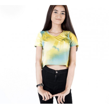 Crop tie dye shirt hijau (GKS Legok)